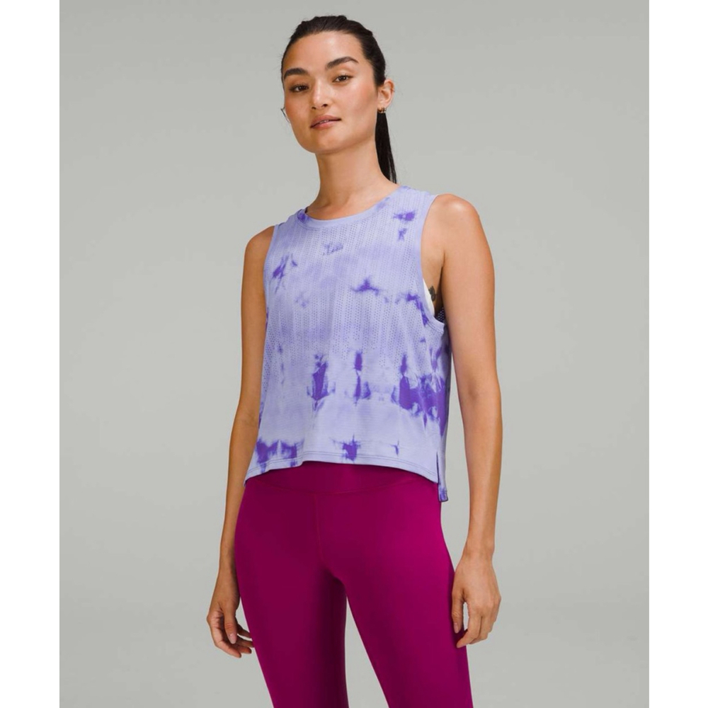 Women's Lululemon Time to Train Tank Rain Stripe Marble Dye Charged Indigo 4
